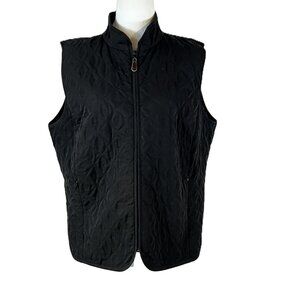 Northern Reflections L Quilted Black Vest  Cottagecore Winter Staple Quiet lux